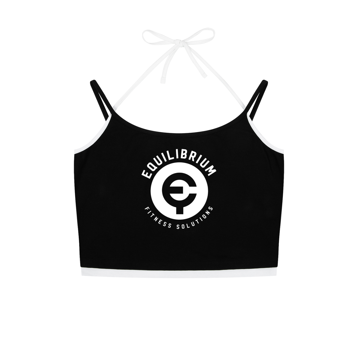 Contrast Binding Halter Tank Top